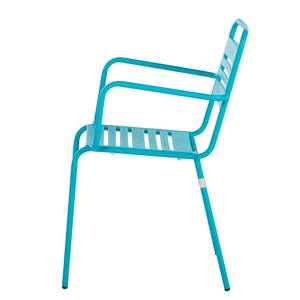 Tuinstoelen Jovy (2-delige set) turquoise metaal