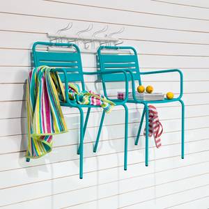 Tuinstoelen Jovy (2-delige set) turquoise metaal