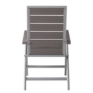 Chaise de jardin Kudo III Polywood / Aluminium - Gris / Gris platine