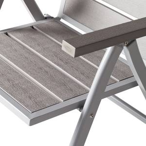 Chaise de jardin Kudo III Polywood / Aluminium - Gris / Gris platine