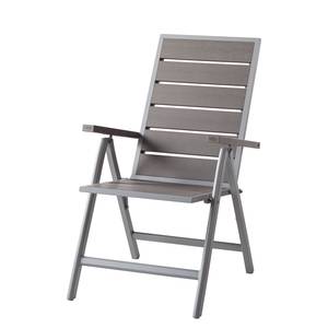 Chaise de jardin Kudo III Polywood / Aluminium - Gris / Gris platine