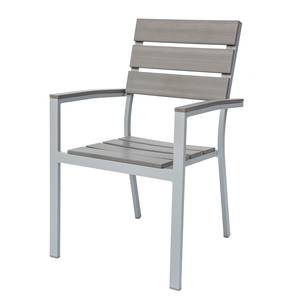 Set de jardin Kudo VIII Polywood / Aluminium - Gris