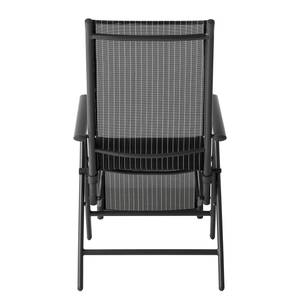 Chaise longue Linu I Textilène / Aluminium - Noir / Gris