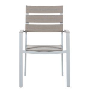 Chaises de jardin Kudo I (lot de 2) Aluminium / Polywood - Gris clair