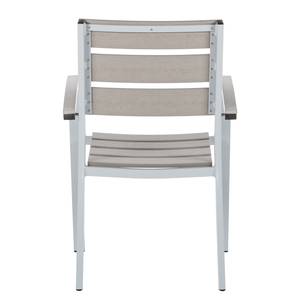 Chaises de jardin Kudo I (lot de 2) Aluminium / Polywood - Gris clair