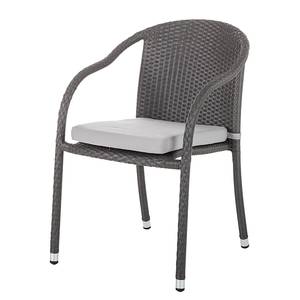 Chaises jardin Paradise Gismo (lot de 2) Lot de 2 - Avec coussin - Polyrotin - Gris