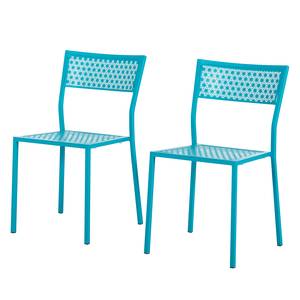 Tuinstoelen Pini (2-delige set) turquoise metaal