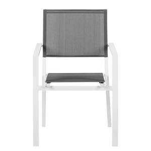 Chaises de jardin Linu I (lot de 2) Aluminium / Textile gris