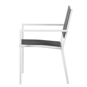 Ligstoelen Linu I (2-delige set) aluminium/grijs textiel