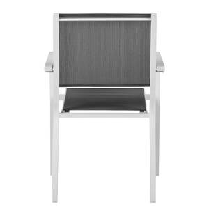 Ligstoelen Linu I (2-delige set) aluminium / grijs textiel