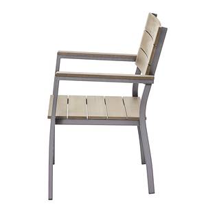 Chaises de jardin Solidus Par (lot de 2) Aluminium - Marron / Gris