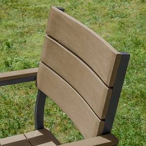 Chaises de jardin Solidus Par (lot de 2) Aluminium - Marron / Gris