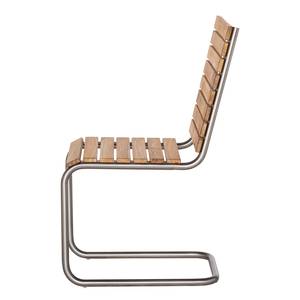 Chaises de jardin T-Line II (lot de 2) Bois teck massif / Acier inoxydable