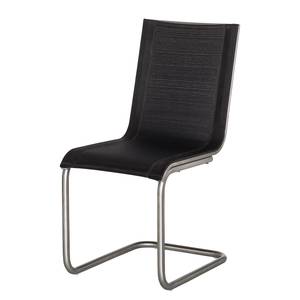 Chaises de jardin T-Line IV (lot de 2) Métal / Textilène noir