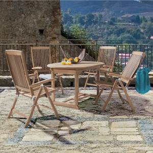 Set mobili da giardino Teak Line Agia Marrone - Legno massello - 59 x 107 x 63 cm