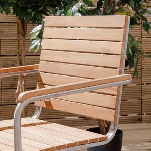 Freischwinger TEAKLINE 2er-Set Teak massiv / Edelstahl