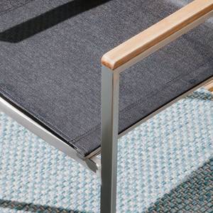 Chaises à accoudoirs TEAKLINE - lot de 2 Lot de 2 - Textilène / Acier inoxydable