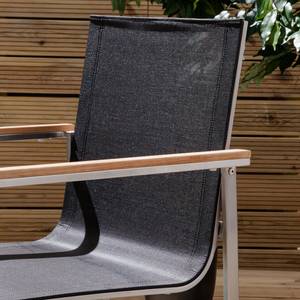 Chaises à accoudoirs TEAKLINE - lot de 2 Lot de 2 - Textilène / Acier inoxydable