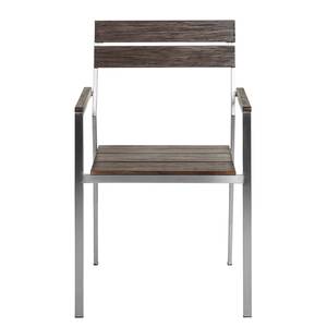 Tuinstoelen Teakline Premium II massief teakhout/roestvrij staal