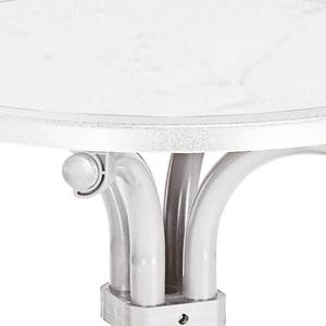 Table de jardin Boulevard (pliable) Rond (diamètre : 60 cm) - Tube plat / Werzalit - Différents coloris - Blanc / Marbré