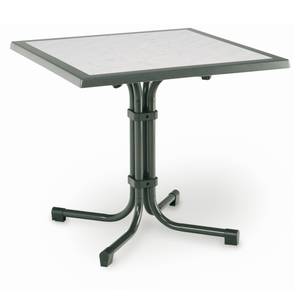 Table de jardin Boulevard Pliable - Tube en acier / Werzalit - (80 x 80 cm) - Anthracite / Marbré