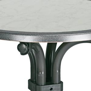 Table de jardin Boulevard (pliable) Rond (diamètre : 60 cm) - Tube plat / Werzalit - Anthracite / Marbré