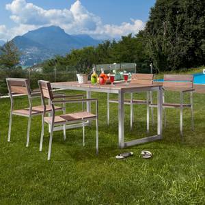 Table de jardin Teakline Premium II Teck / Acier inoxydable