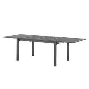 Table de jardin Elda (avec rallonges) Acier couleur gris fer