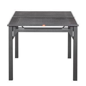 Table de jardin Elda (avec rallonges) Acier couleur gris fer