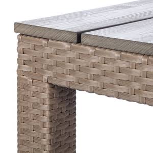 Table de jardin Facil Polyrotin cappuccino / Polywood  gris