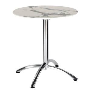 Tuintafel Firenze II aluminium - Wit imitatie marmer