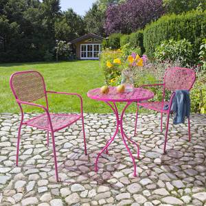 Chaises de jardin Fleury IV (lot de 2) Métal rose