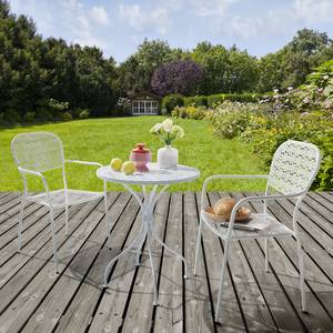 Chaises de jardin Fleury I (lot de 2) Métal blanc