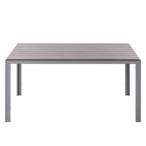 Gartentisch Kudo III Polywood / Aluminium - Grau / Platingrau - 150 x 90 cm