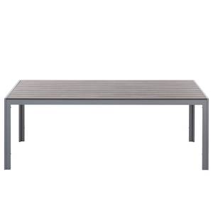 Gartentisch Kudo III Polywood / Aluminium - Grau / Platingrau - 200 x 100 cm