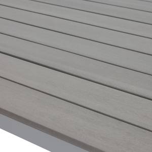Table de jardin Kudo III Polywood / Aluminium - Gris / Gris platine - 150 x 90 cm