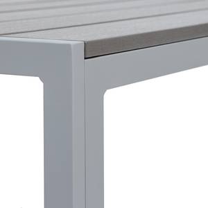 Tuintafel Kudo III polywood/aluminium - grijs/platinagrijs - 150x90cm