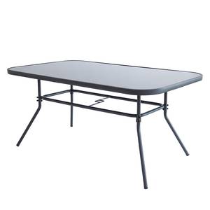 Table de jardin Linu Verre / Aluminium - Noir