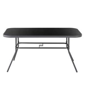 Table de jardin Linu Verre / Aluminium - Noir