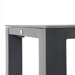 Gartentisch Livorno Stein / Aluminium - Anthrazit - 180 x 90 cm