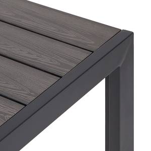 Tuintafel Monteo I polywood/aluminium - antracietkleurig - zwart