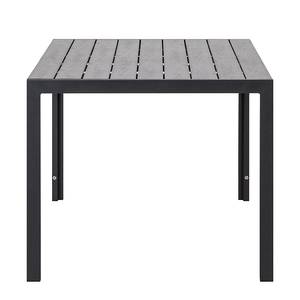 Tuintafel Monteo I polywood/aluminium - antracietkleurig - zwart