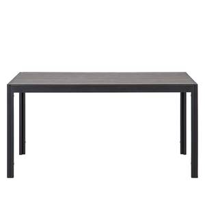 Tuintafel Monteo I polywood/aluminium - antracietkleurig - zwart