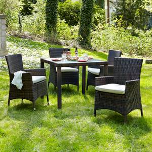 Poltrona da giardino Paradise Lounge set 2 - Polyrattan marrone screziato