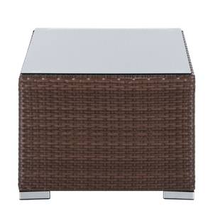 Gartentisch Rattanesco Puca Polyrattan / Glas - Braun