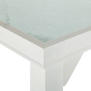 Gartentisch Sonny S Aluminium Weiß/Glas