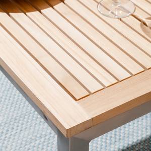 Gartentisch TEAKLINE Teak massiv / Edelstahl - Breite: 90 cm