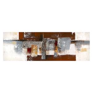 Tableau abstrait VI 120 x 40 cm Marron - 120 x 40 x 4 cm