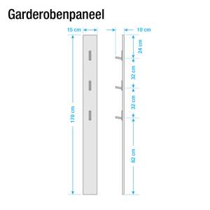 Panneau porte-manteaux Viveiro II Blanc - Blanc brillant