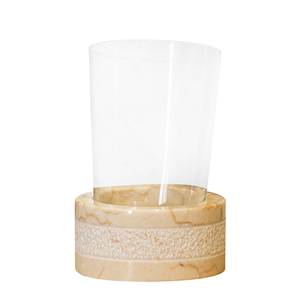 Glas Julia met sokkel beige